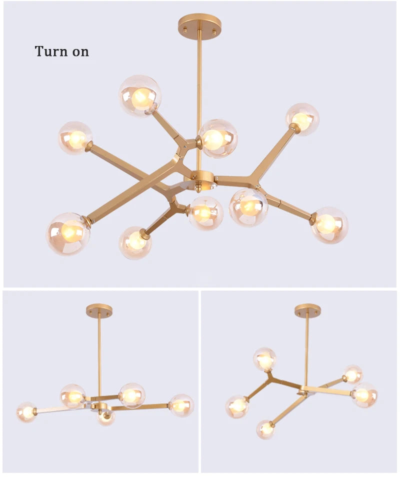 Lighting - Luxury Gold Tree Branch Chandelier
