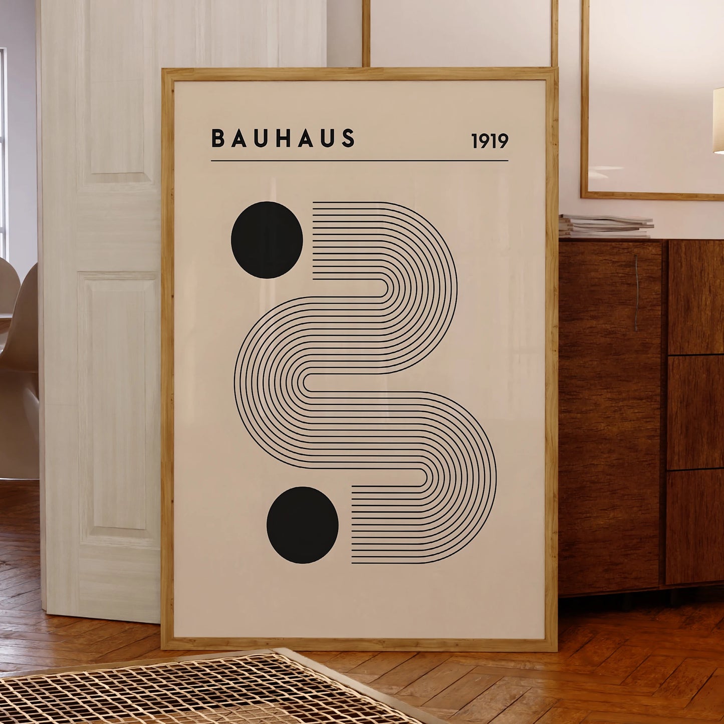 Artwork - Modern Bauhaus Black And White 1919 Wall Art