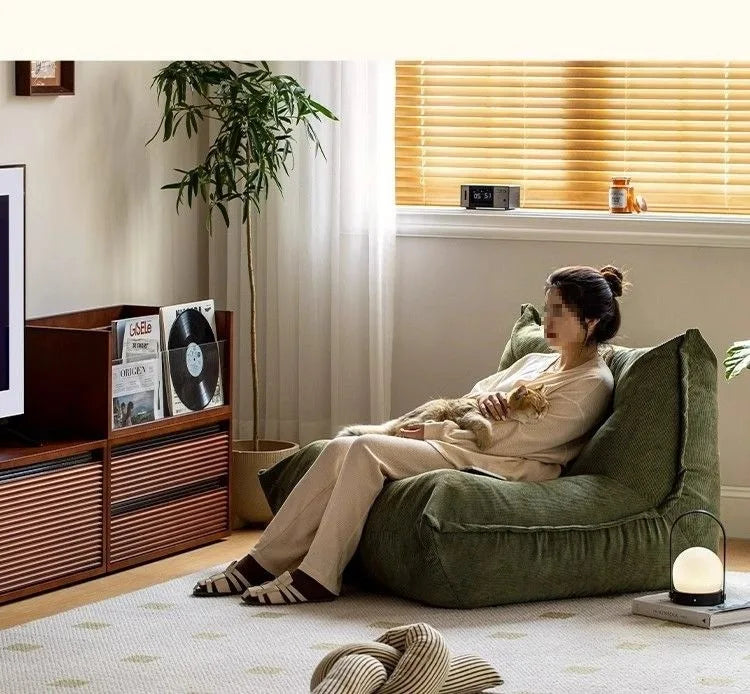 Home Decor - MOMO Lazy Person Sofa Bedroom Balcony Caterpillar Sofa Chair Influencer Small Sofa Lying Single Tatami