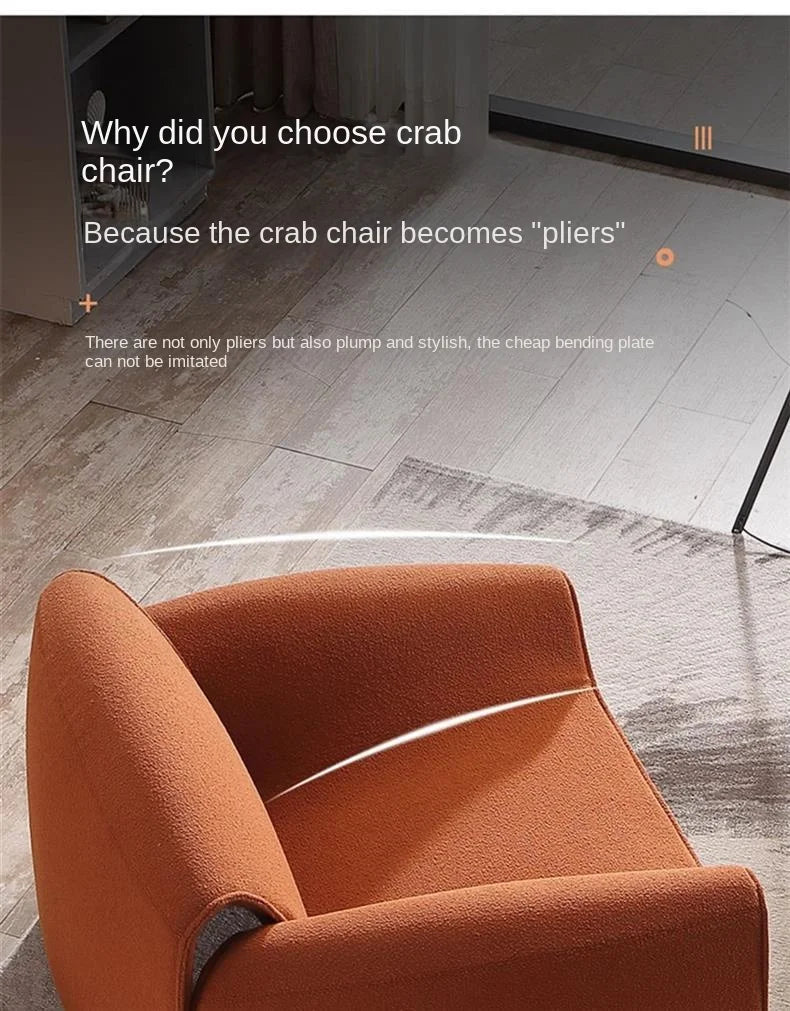 Home Decor - MOMO Crab Chair Single Chair Living Room Light Luxury Italian Minimalist High-end Creative Leisure Single Designer Sofa Chair
