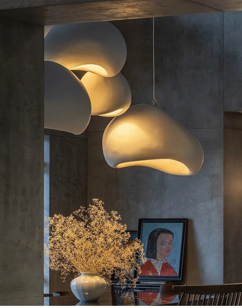 Lighting - Nordic Wabi Sabi Pendant Lamps Dining Room Lighting Modern Living Room Bedroom LED Ceiling Chandelier Loft Lustre Hanging Lights