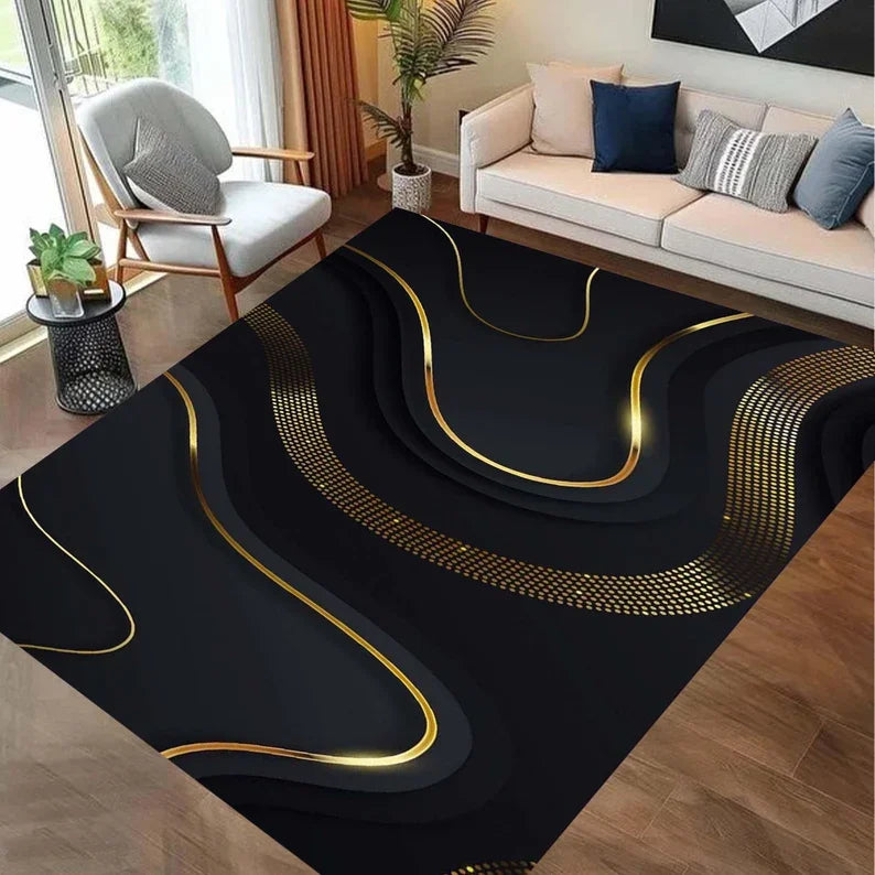 Rug - Modern Blue Geometric Area Rug