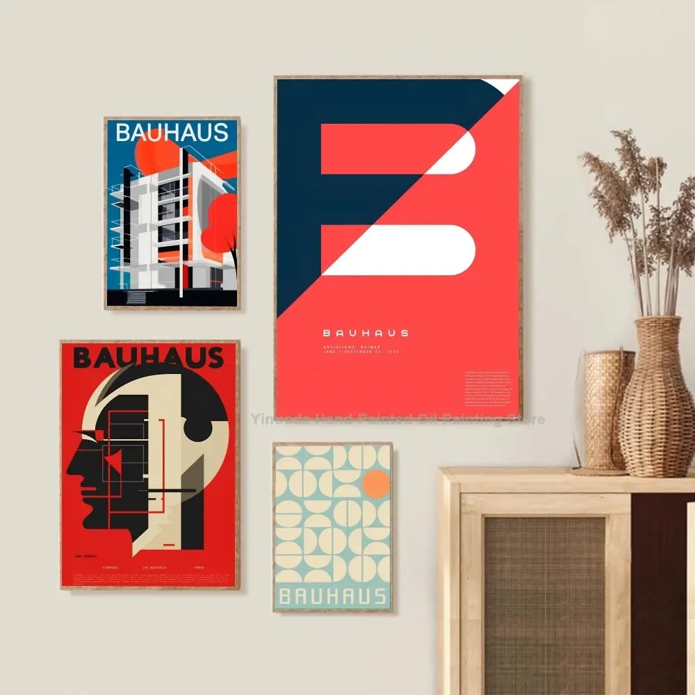 Artwork - Bauhaus Style Abstract Geometric Wall Art