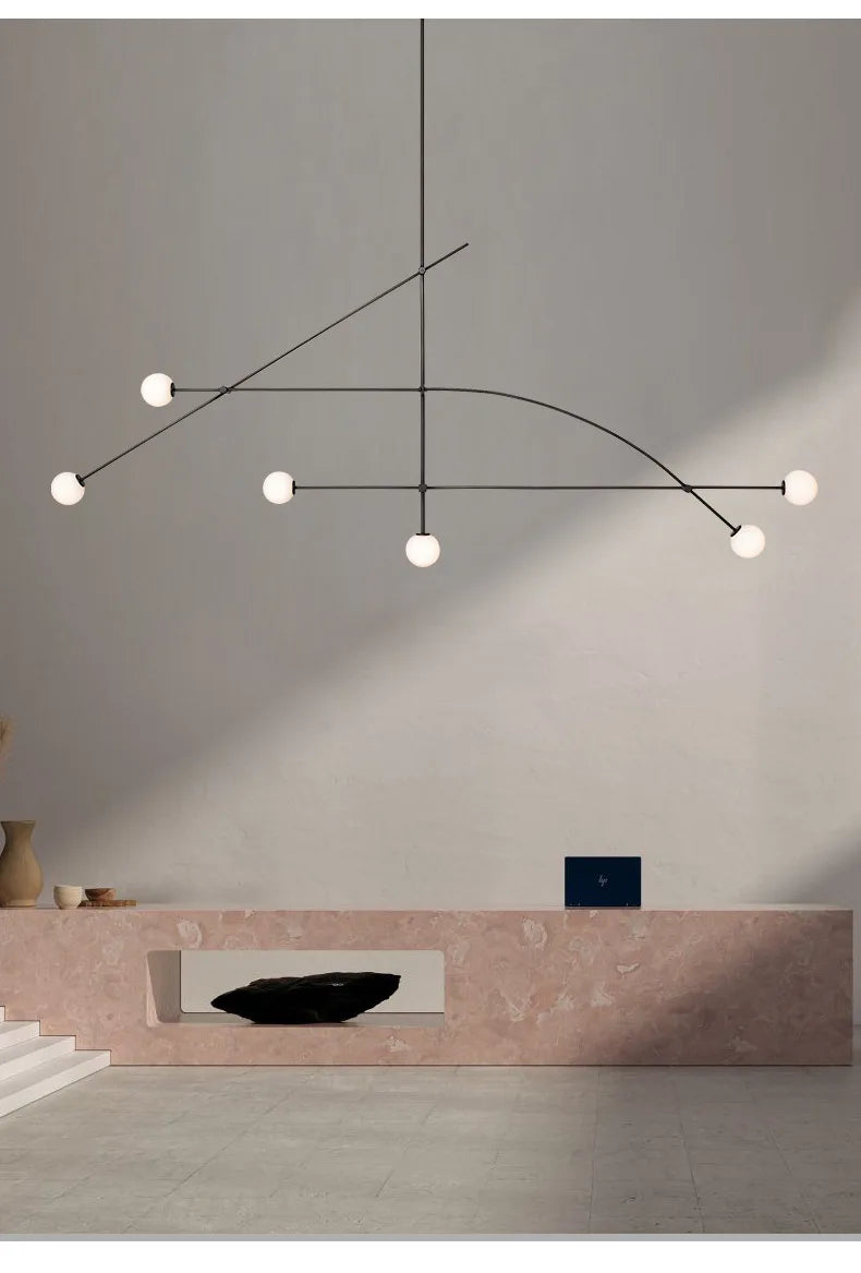 Lighting - Modern Multiple Chandelier Living Room Black Luminaire Pendant Light for Restaurant Bedroom Lustre Room Decor