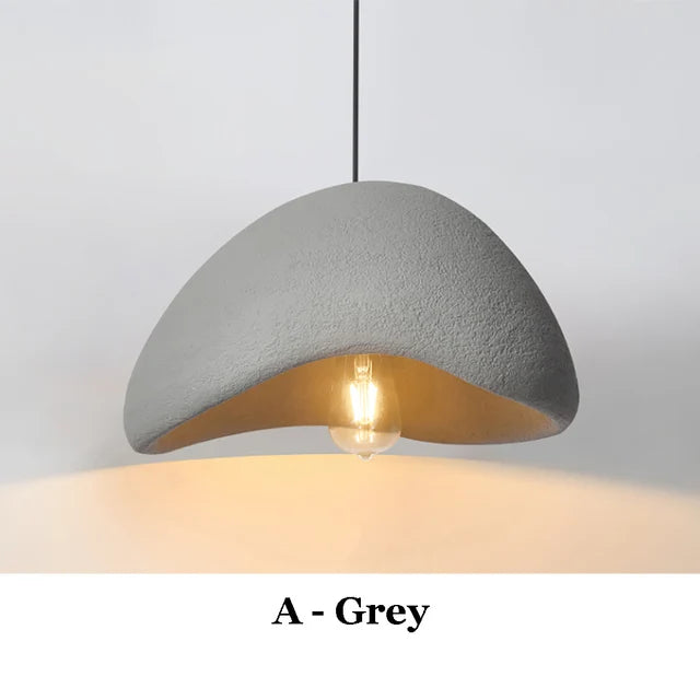 Lighting - Nordic Wabi Sabi Pendant Lamps Dining Room Lighting Modern Living Room Bedroom LED Ceiling Chandelier Loft Lustre Hanging Lights