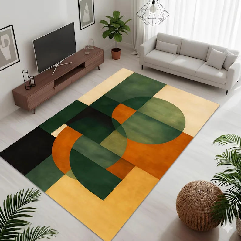 Rug - Modern Blue Geometric Area Rug