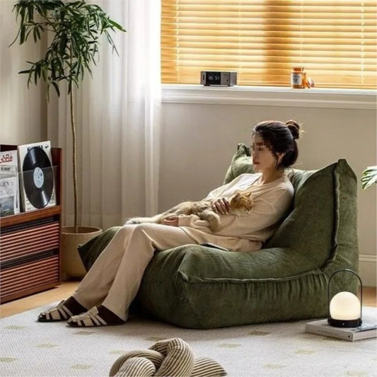 Home Decor - MOMO Lazy Person Sofa Bedroom Balcony Caterpillar Sofa Chair Influencer Small Sofa Lying Single Tatami