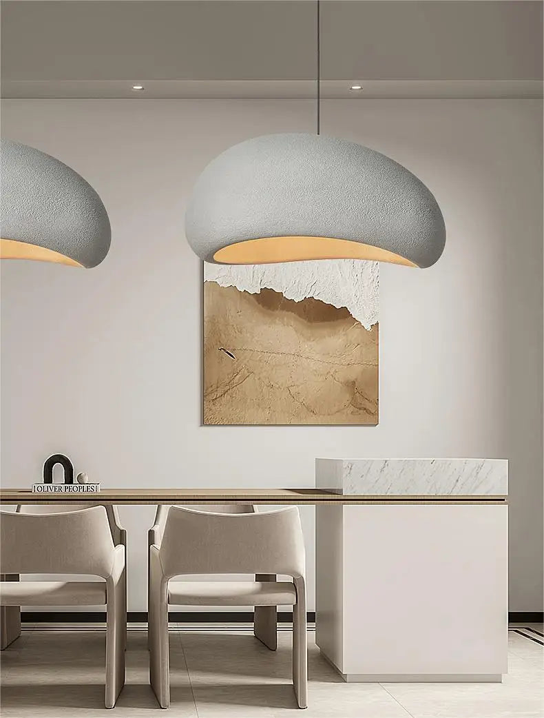 Lighting - Nordic Wabi Sabi Pendant Lamps Dining Room Lighting Modern Living Room Bedroom LED Ceiling Chandelier Loft Lustre Hanging Lights