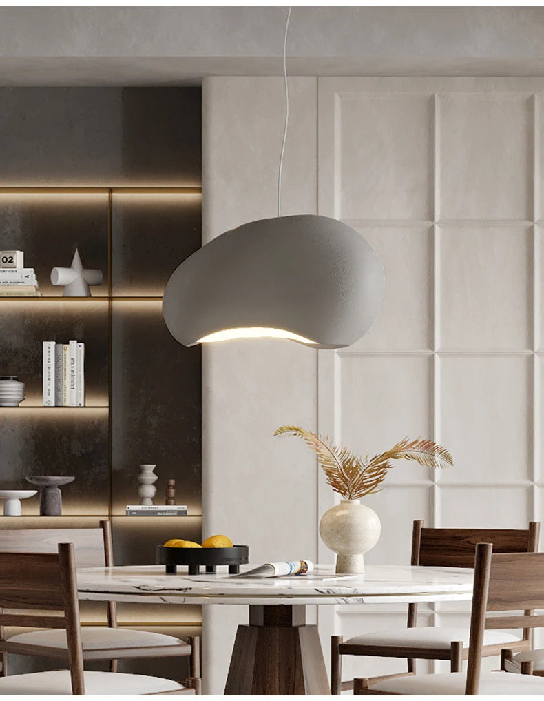 Lighting - Nordic Wabi Sabi Pendant Lamps Dining Room Lighting Modern Living Room Bedroom LED Ceiling Chandelier Loft Lustre Hanging Lights