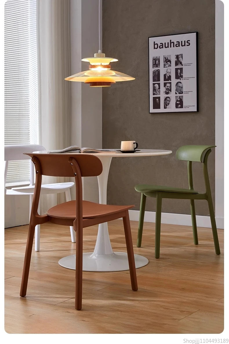 Home Decor - Modern Plastic Dining Chairs – Space-Saving Accent Chairs