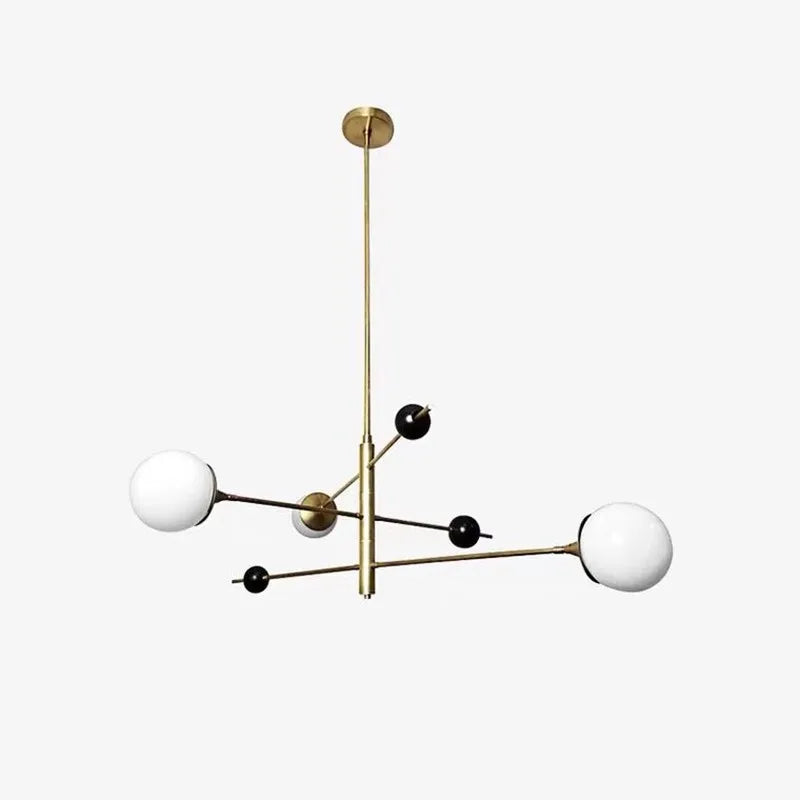 Lighting - Modern Sputnik Chandelier – LED Metal & Glass Globe Ceiling Light