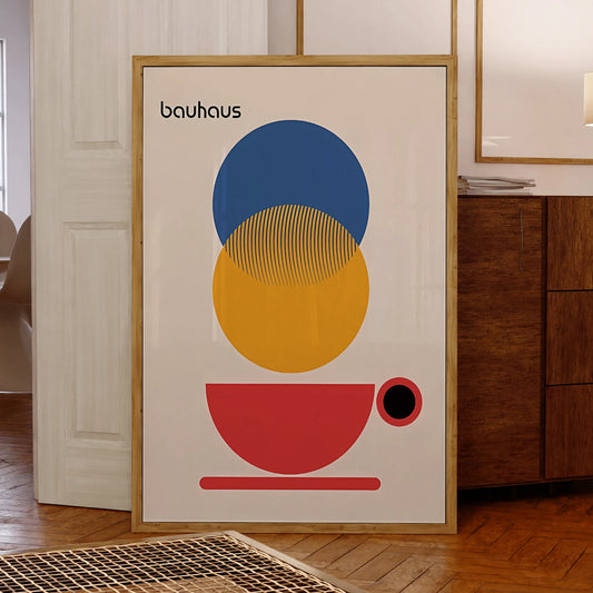 Artwork - Modern Bauhaus Coffee Abstract Wall Art