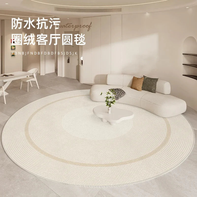 Rug - Minimalist Rugs for Bedroom Large Area Living Room Decoration Carpet Home Waterproof Anti-fouling Mat Round Anti-slip Lounge Rug