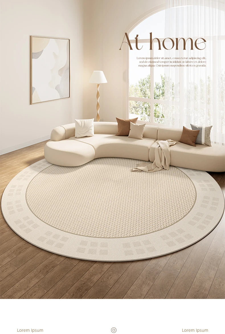 Rug - Minimalist Rugs for Bedroom Large Area Living Room Decoration Carpet Home Waterproof Anti-fouling Mat Round Anti-slip Lounge Rug