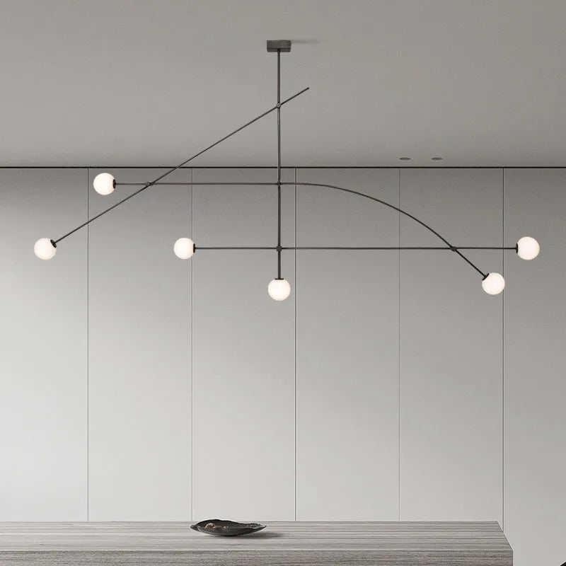Lighting - Modern Multiple Chandelier Living Room Black Luminaire Pendant Light for Restaurant Bedroom Lustre Room Decor