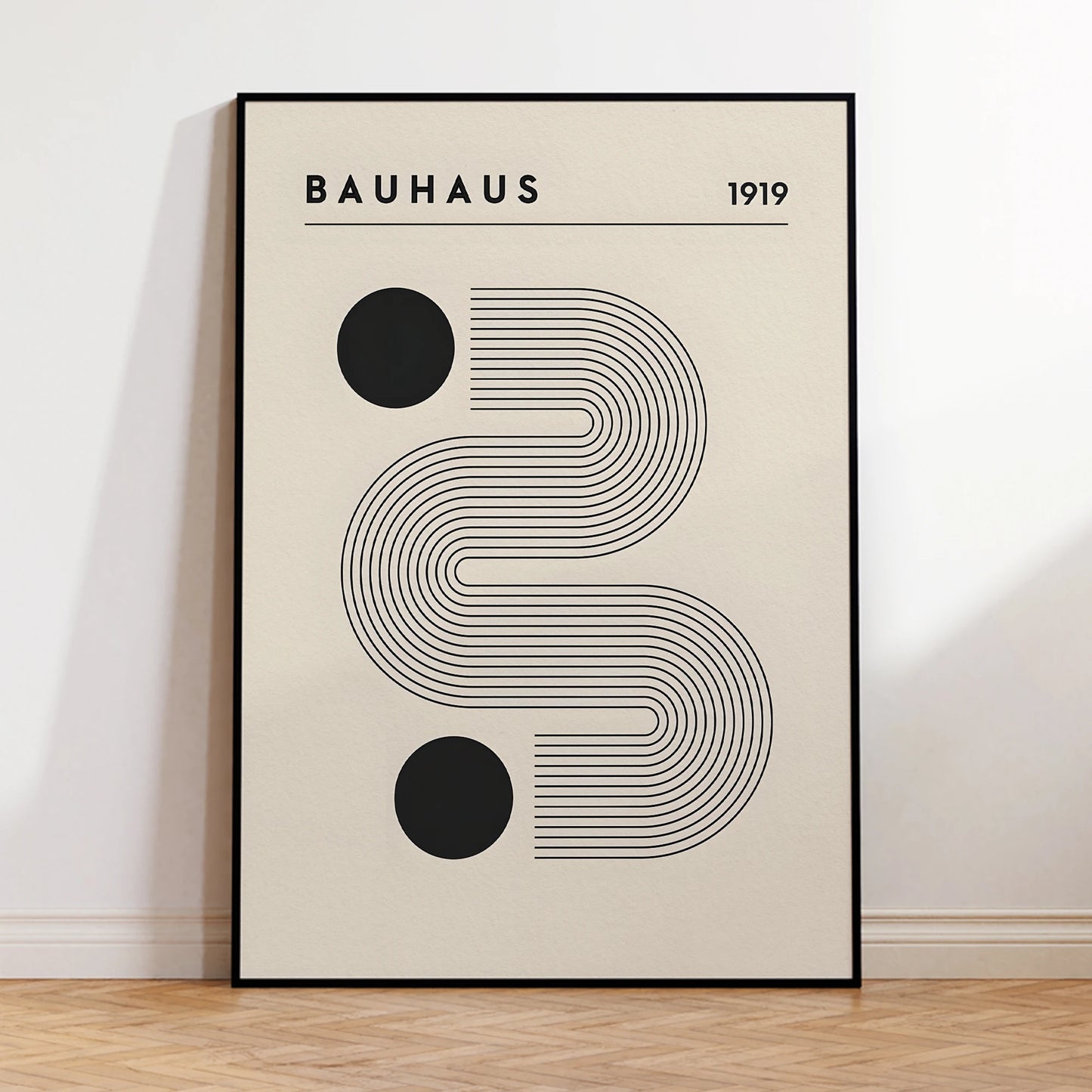 Artwork - Modern Bauhaus Black And White 1919 Wall Art